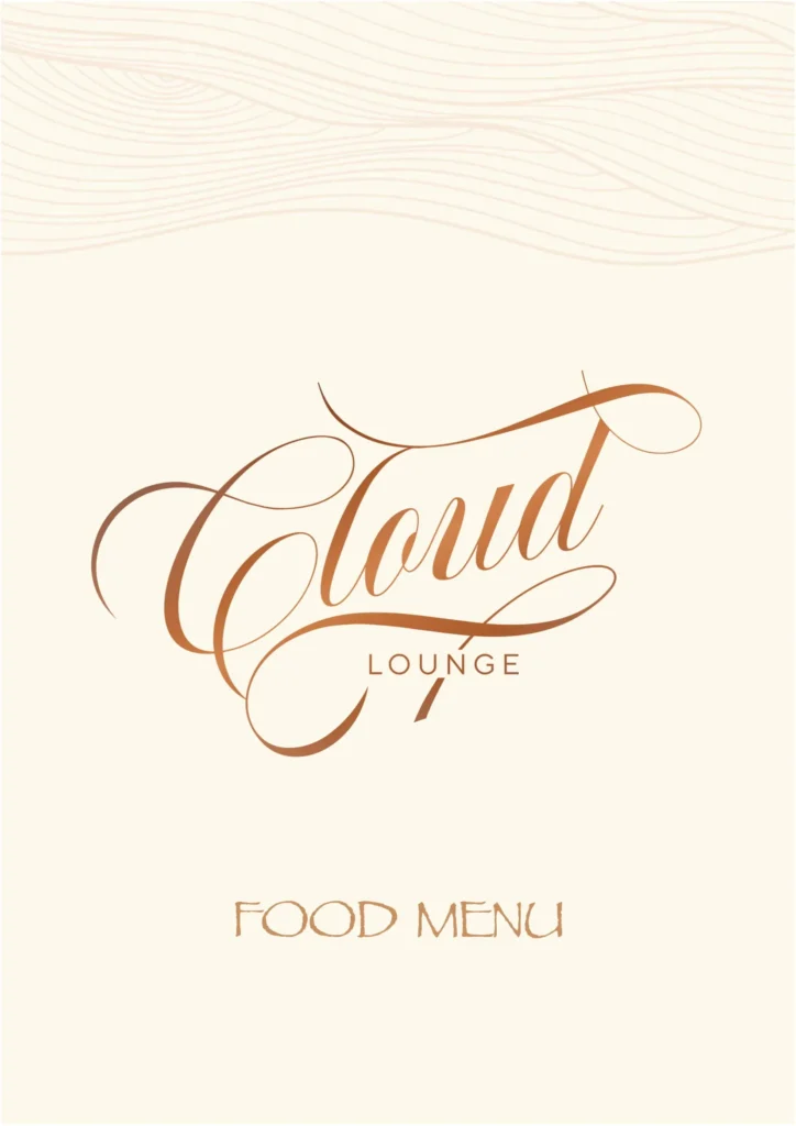FOOD MENU CLOUD LOUNGE