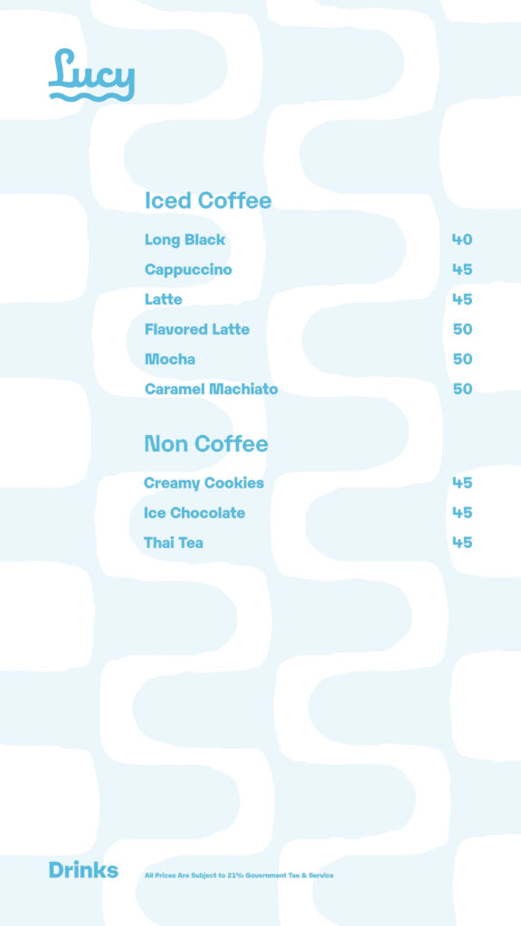 Lucy In The Sky Spark Menu Pricelist