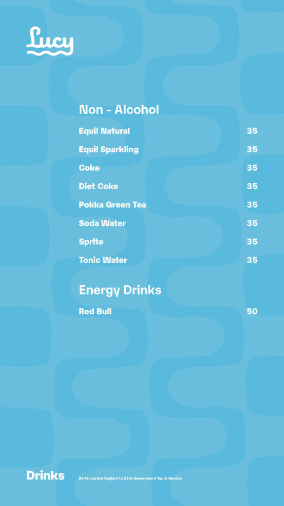 Lucy In The Sky Spark Menu Pricelist