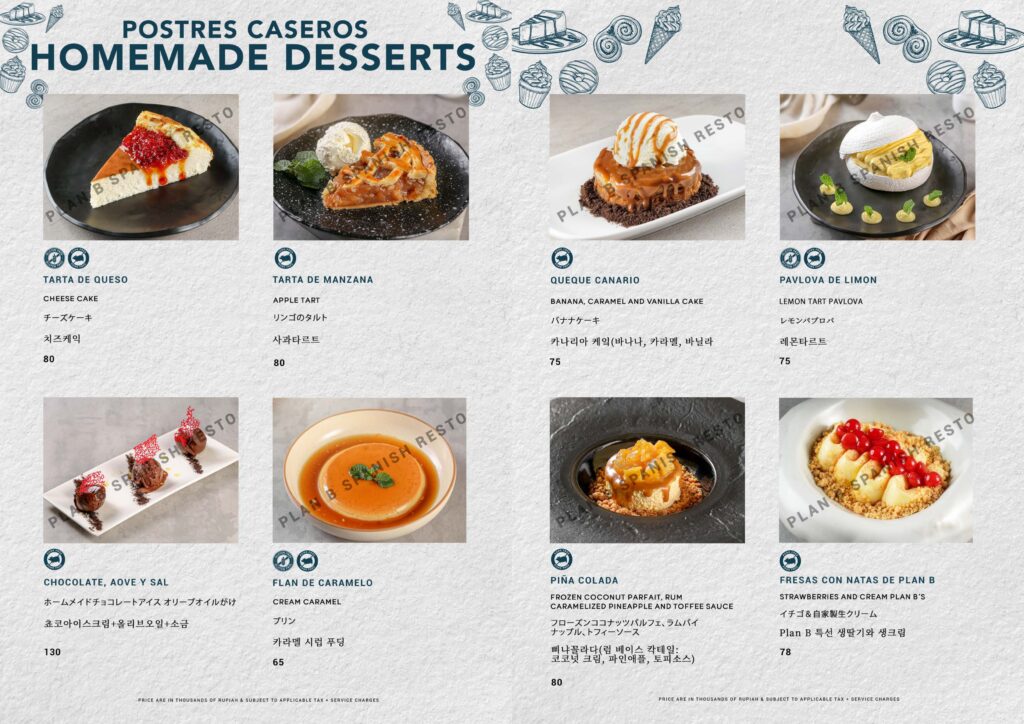 Plan B Menu 2025
