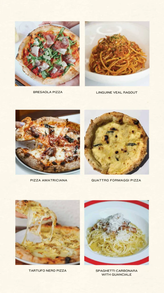 Roma Osteria Menu
