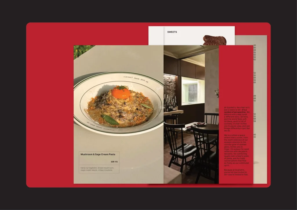 Scarlett's Cafe Menu