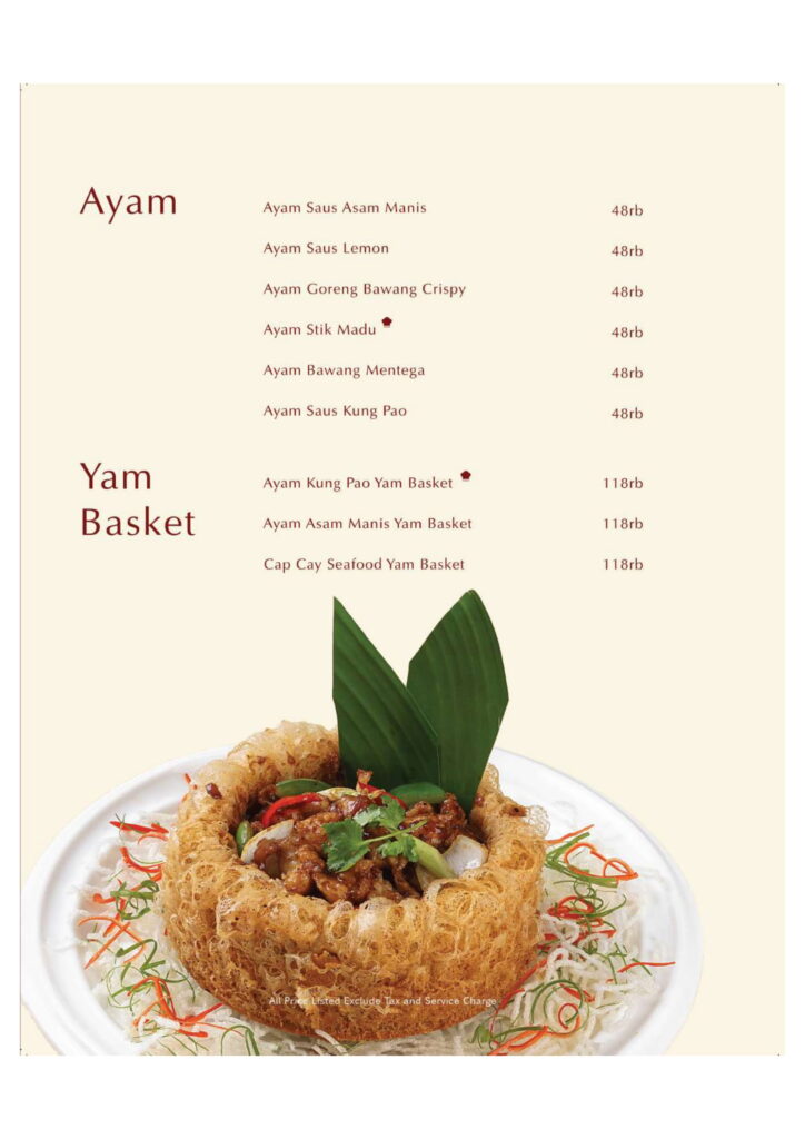 Sentosa Seafood Menu - Senayan