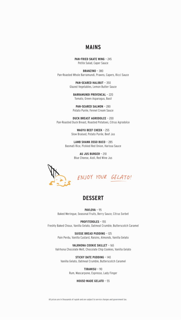 dominica jakarta menu