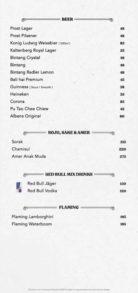 phoenix gastrobar menu