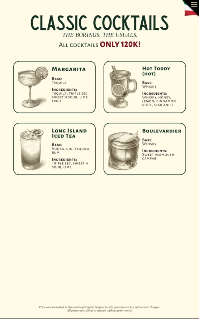 rosi senopati menu