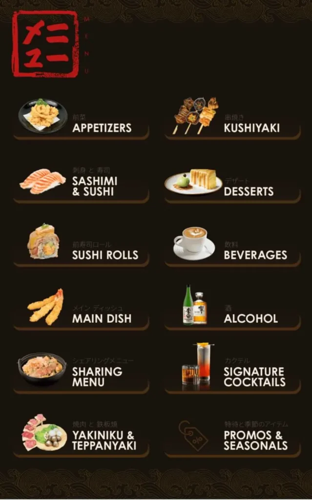 kenjiro jakarta menu