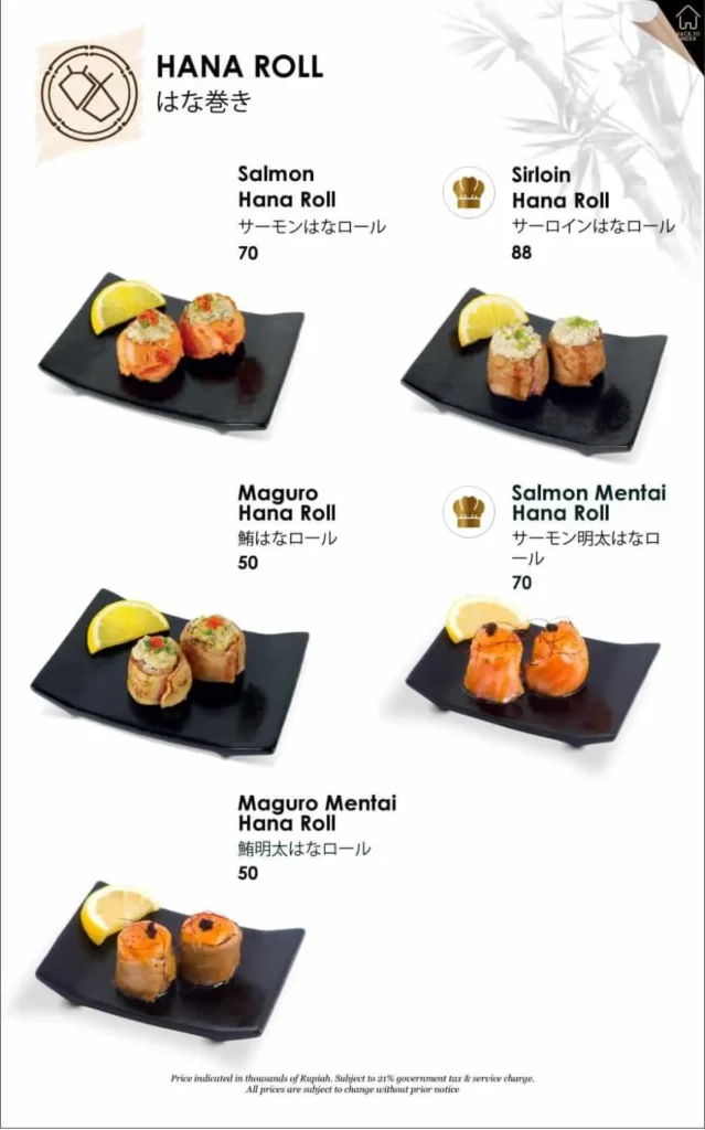 kenjiro jakarta menu