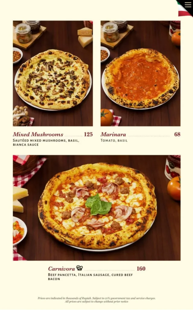 rosa osteria senopati menu