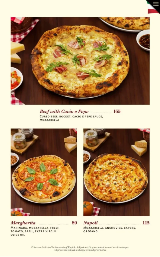 rosa osteria senopati menu