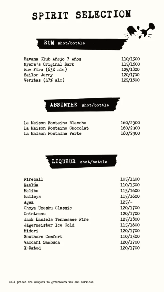 duckdown bar menus