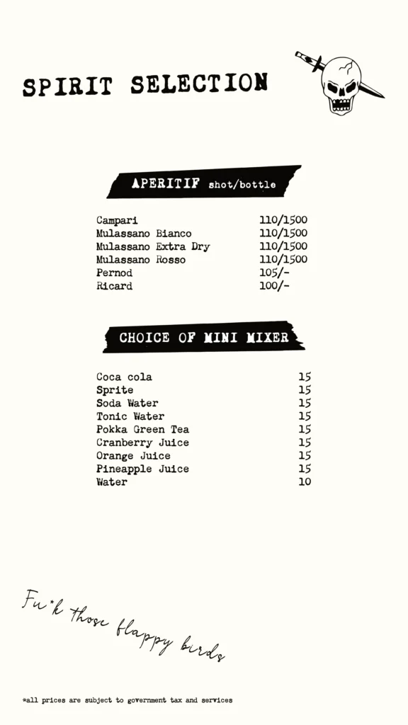 duckdown bar menus