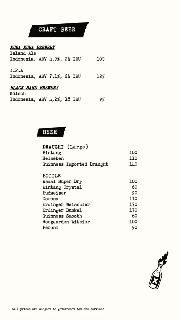duckdown bar menus