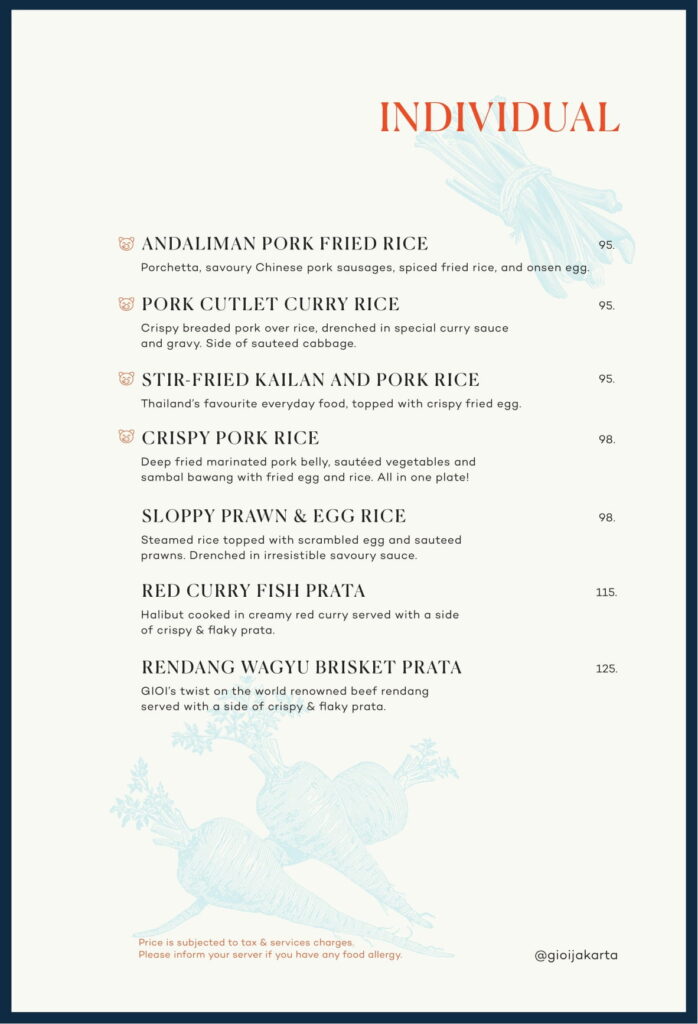 gioi senopati menu