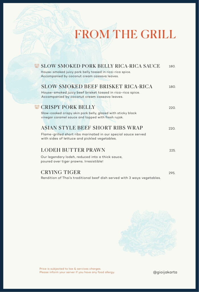 gioi senopati menu