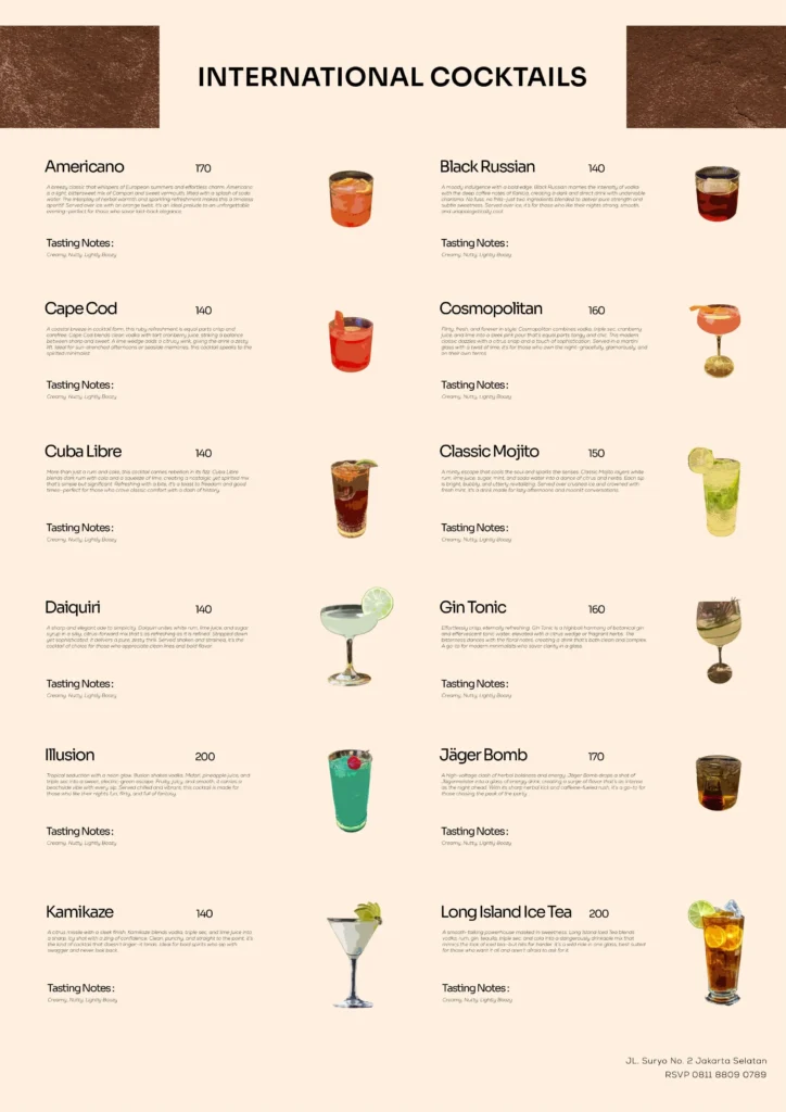 Kala Jakarta - Menu
