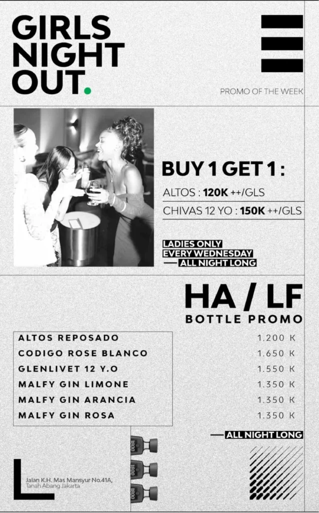 the escape jakarta menu